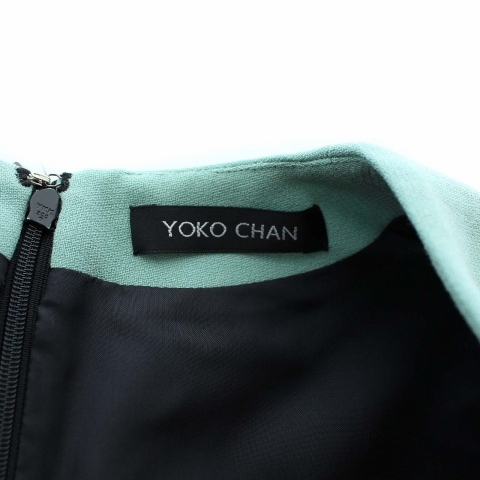ヨーコチャン YOKO CHAN ワンピース ひざ丈 Vネック キャップスリーブ