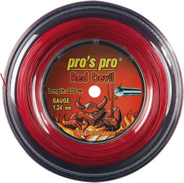 pro'spro★RED DEVIL 200m 1.24mm★ポリエステル 赤 おまけ付