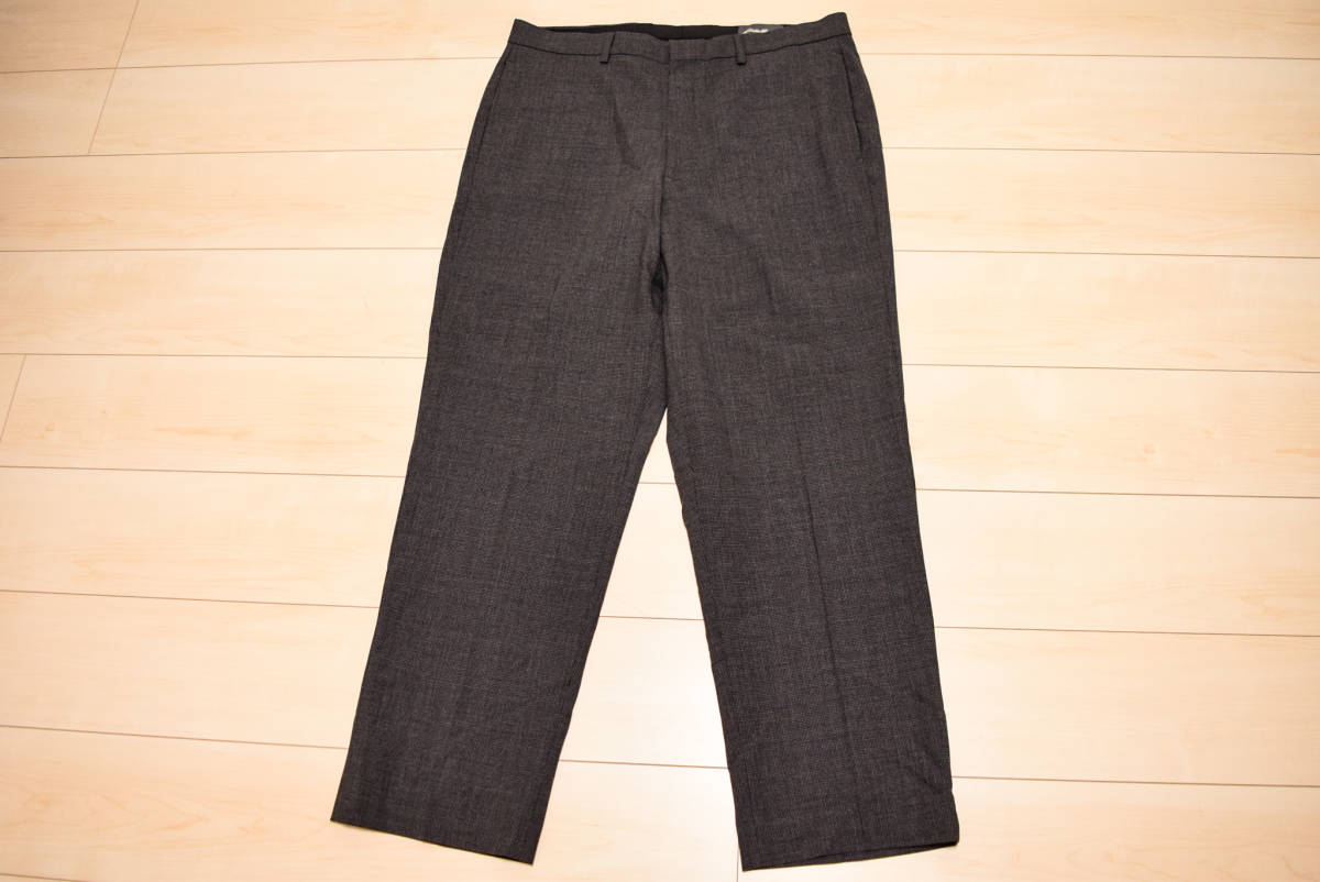 新品同様 Eddie Bauer エディーバウアー ストレッチ ウール オールシーズン スラックス パンツ W36 XL (D0093003)