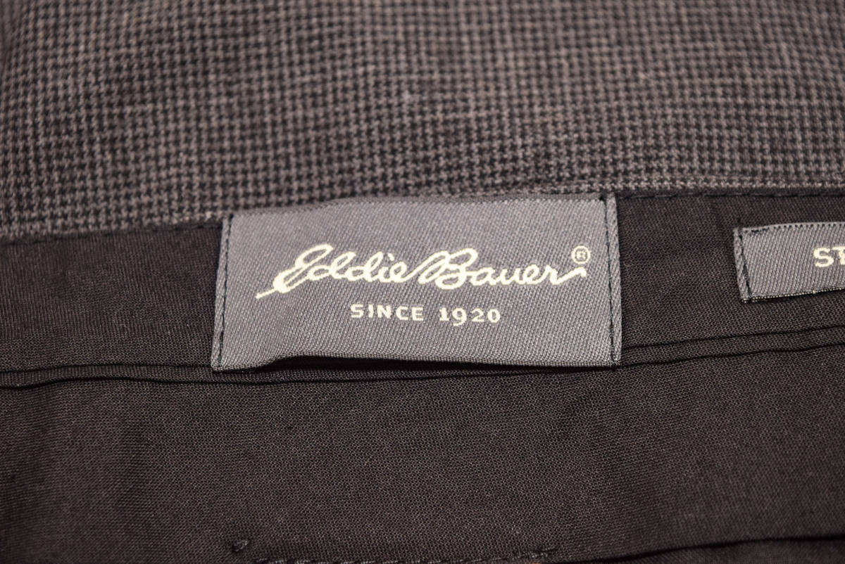 新品同様 Eddie Bauer エディーバウアー ストレッチ ウール オールシーズン スラックス パンツ W36 XL (D0093003)