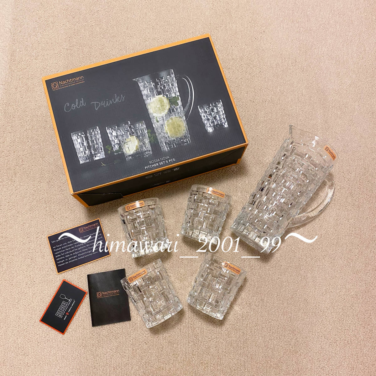 得価，最新作 Nachtmann ナハトマン Bossa nova ボサノバ コールドドリンクセット カラフェ タンブラー 限定 料理教室 テーブルコーデ パーティー(タンブラーグラス)｜売買されたオークション情報、yahooの商品 タンブラーグラス