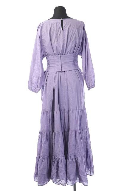 スナイデル Snidel 19ss カシュクールコットンワンピース ロング マキシ 七分袖 0 紫 パープル Mf Os レディース ワンピース 売買されたオークション情報 Yahooの商品情報をアーカイブ公開 オークファン Aucfan Com