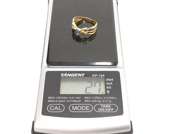 K18 750 カラーストーン リング 指輪 2，7g #11 リング カラーストーン