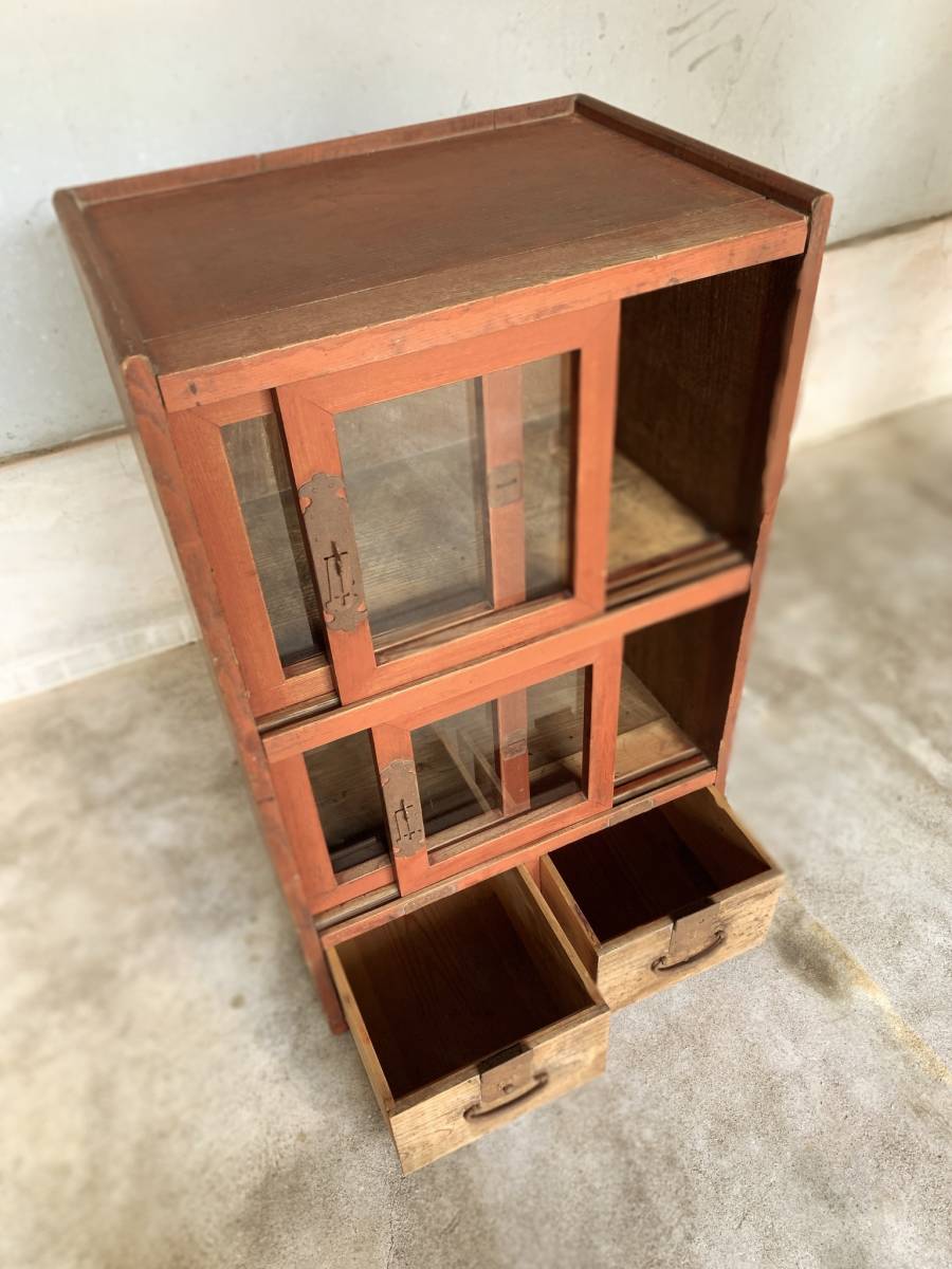時代箪笥 収納棚 食器棚 古道具 和家具 チェスト アンティーク家具