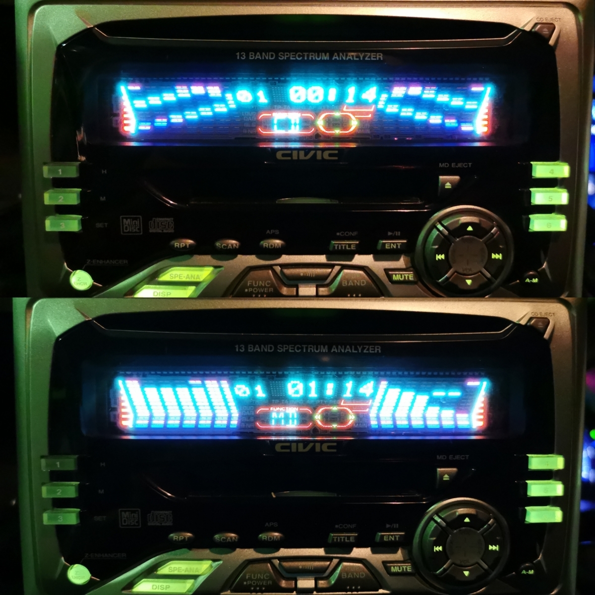 ホンダ 純正オプション Gathers CIVIC MODEL シビック PH-4039C-A CD MD 2din スペアナ グライコ ...
