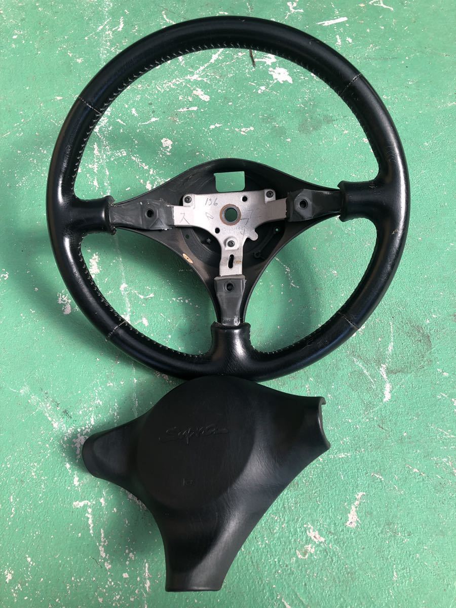 トヨタ 80 スープラ 前期 純正ステアリング 純正ハンドル JZA80 Supra 