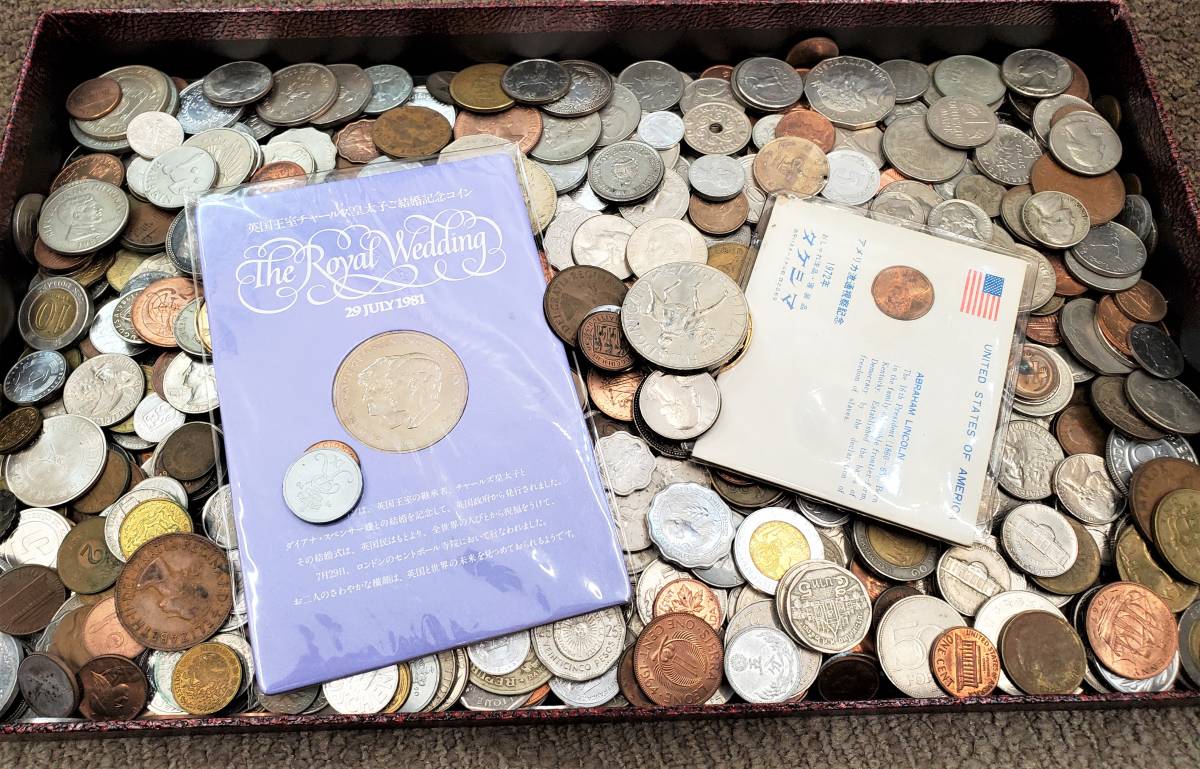 ☆外貨コイン 紙幣 まとめ売り 約3kg 大量 海外硬貨 外国銭 アメリカ2 