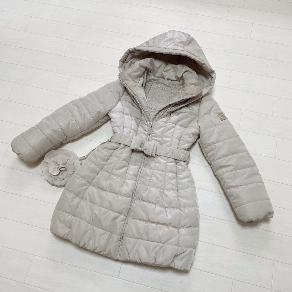 MONNALISA モナリザ キッズ 女の子 中綿コート ポーチ付き サイズ 6  
