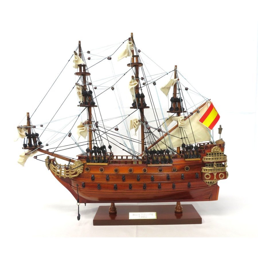 帆船模型 完成品 木製 19インチ サン・フェリペ号 SAN FELIPE スペイン