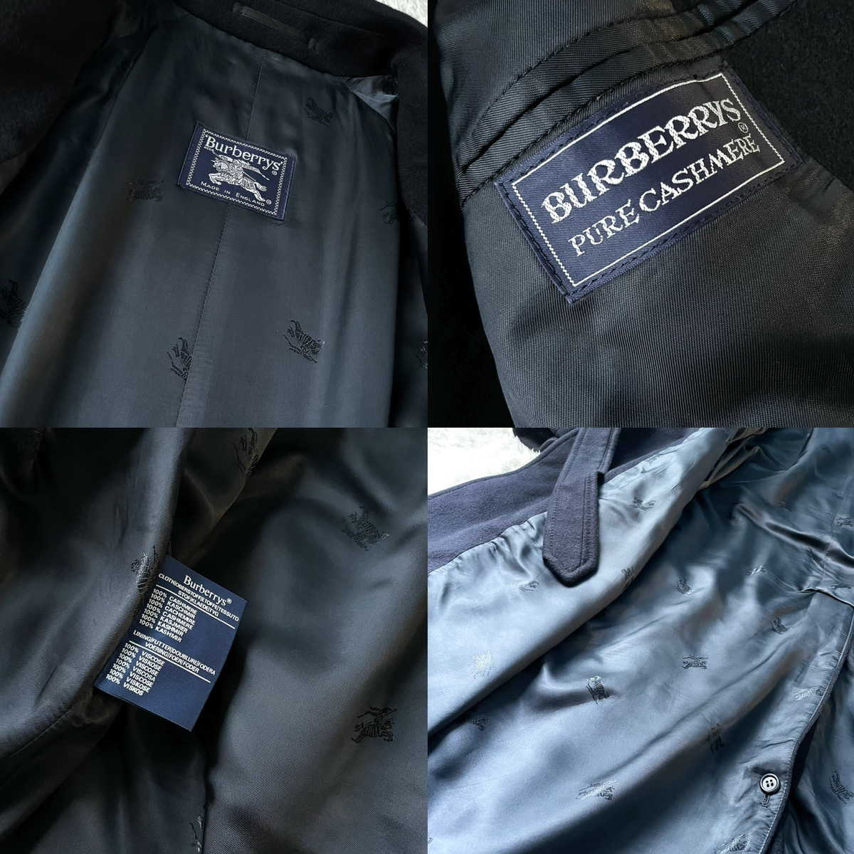 BURBERRY 40万! ピュアカシミヤ100％ 極美品 極上トロ感☆英国製 