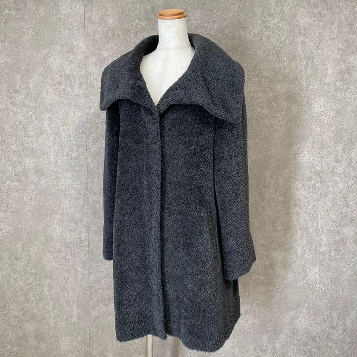 最高級 Max Mara マックスマーラ ボア コート ジャケット アルパカ テディベア ショールカラー グレー