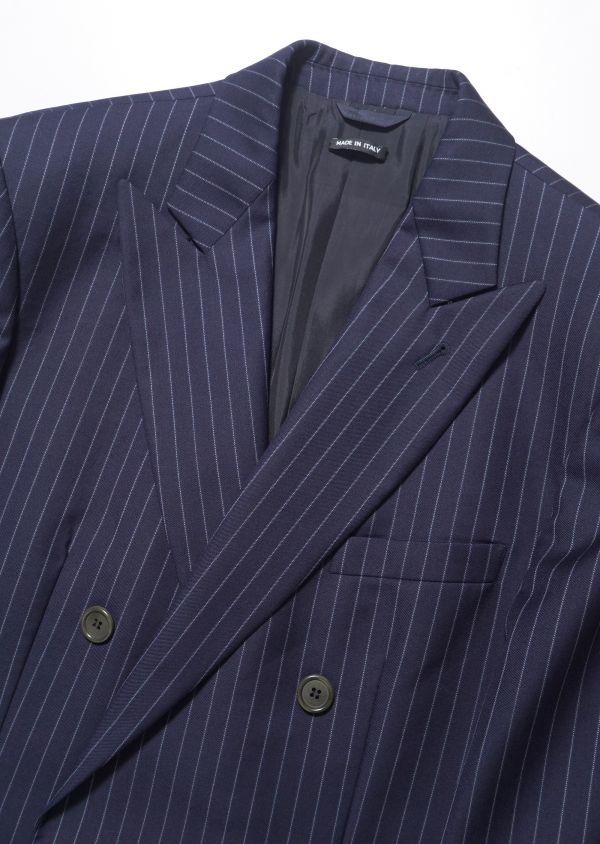 GI9791◎イタリア製*ジョルジオアルマーニ*黒タグ*メンズ50/ストライプ