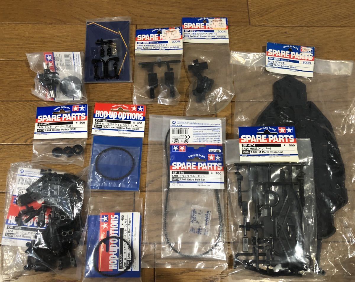 タミヤ 1／10ツーリングカー、TA04シャシー、中古品、予備パーツ類多数
