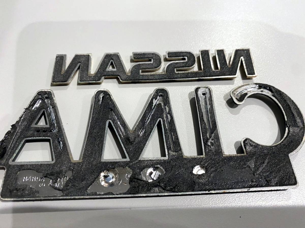 日産 Y31 シーマ グロリア 純正品 オプション ゴールド エンブレム 
