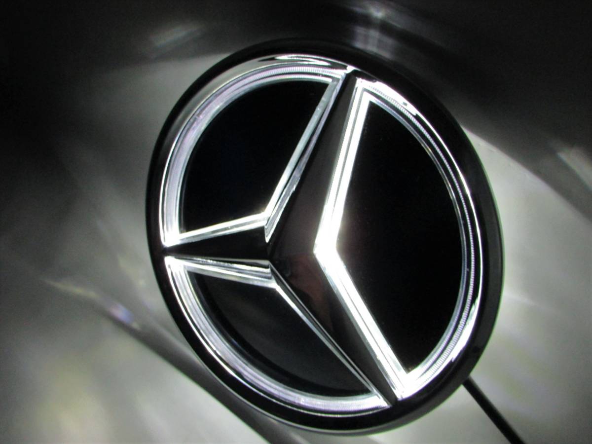 Mercedes Benz メルセデス ベンツ グリルエンブレム LED 現行 185mm 