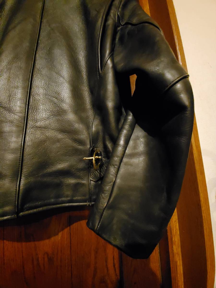 ☆バンソン VANSON MODEL B シングル ライダース ブラック 希少 44