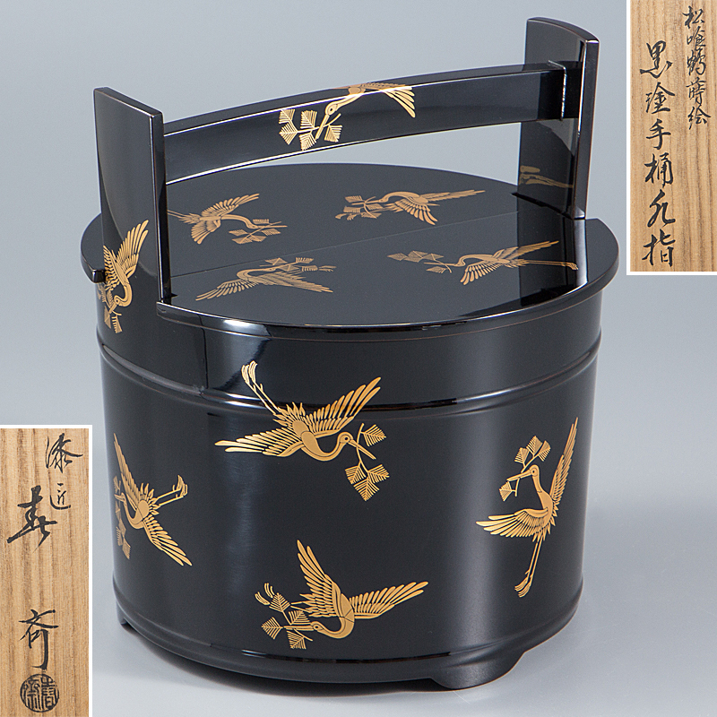 桂寛 笹露 蒔絵 棗 共箱 茶道具