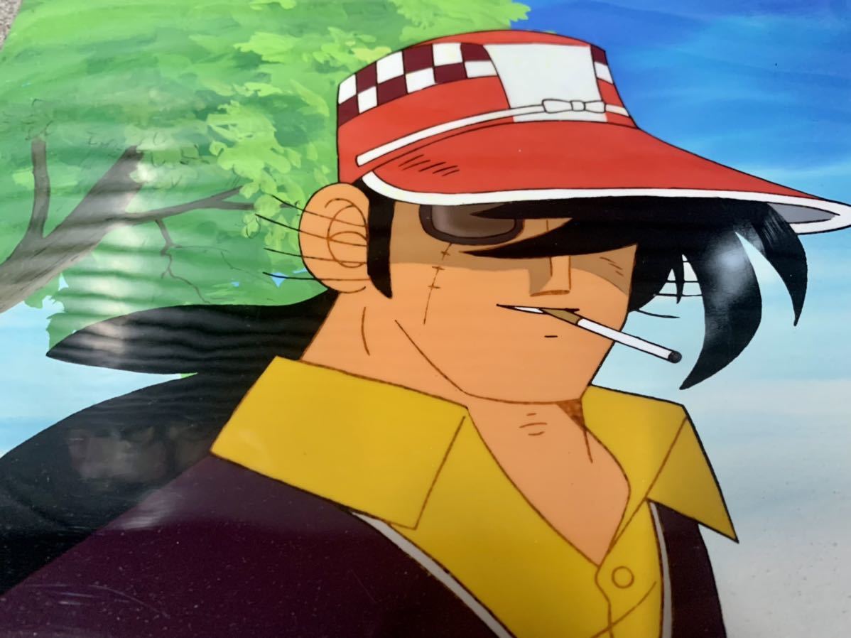 セル画【釣りキチ三平】 鮎川魚紳 背景付き 日本 アニメーション 