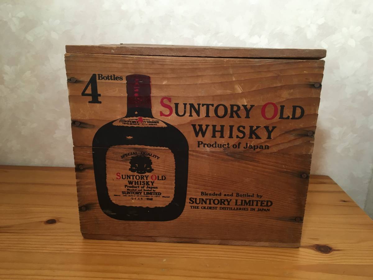 SUNTORY OLD WHISKY サントリー オールド ウイスキー スペシャルクオリティ 木箱 空箱 ディスプレイ インテリア ヴィンテージ 1106-01