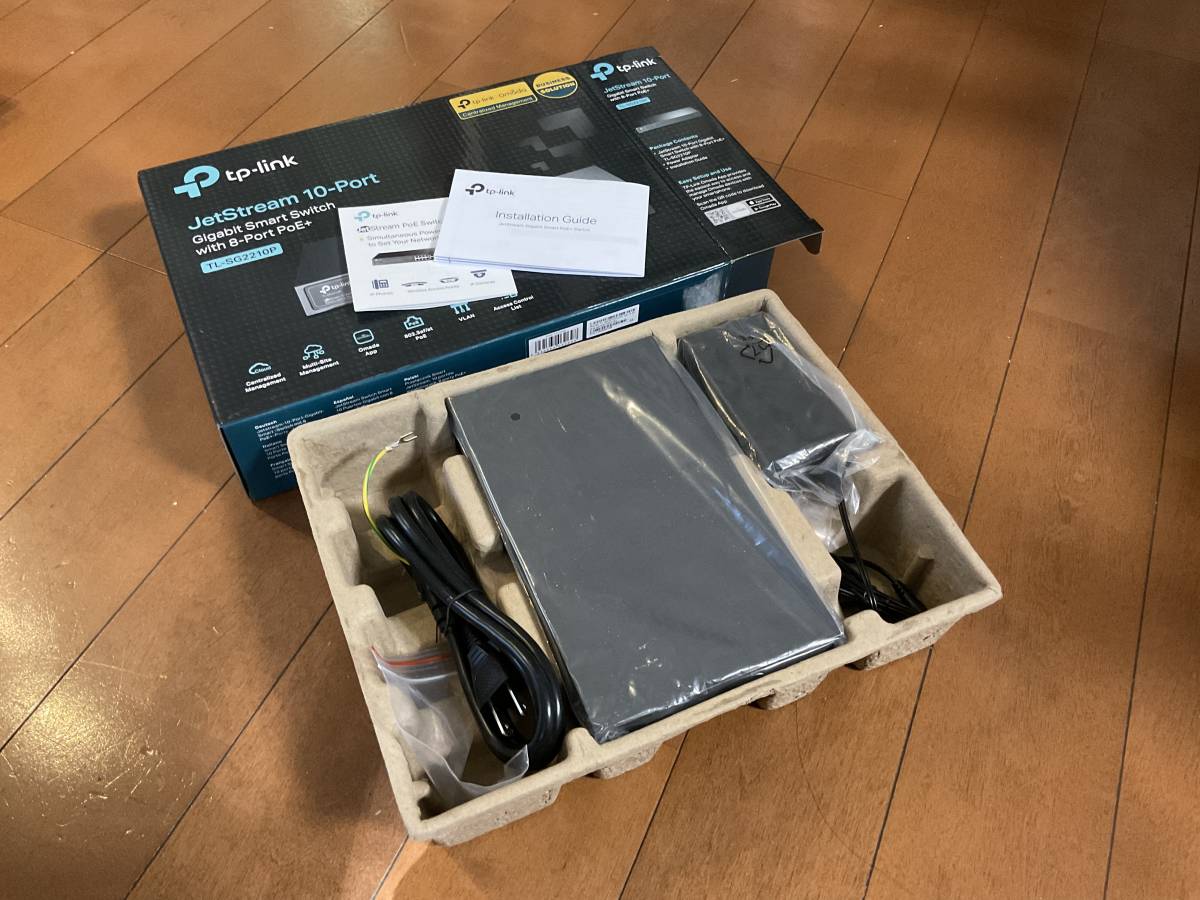 新品未使用品 スイッチングハブ PoE 8ポート sfp 2 ポート tp-link TL