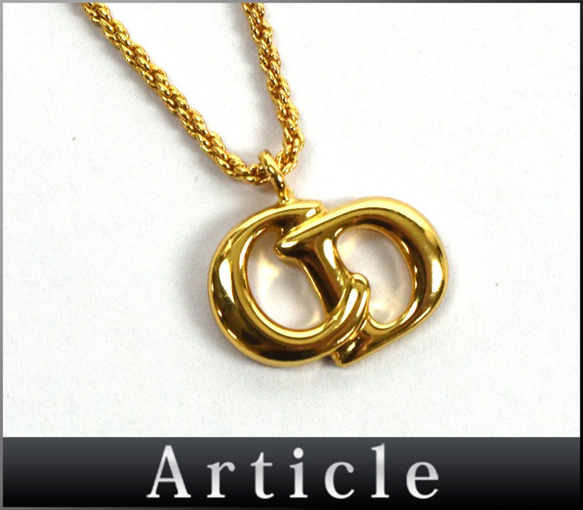 112942☆美品 Christian Dior クリスチャン ディオール ネックレス 