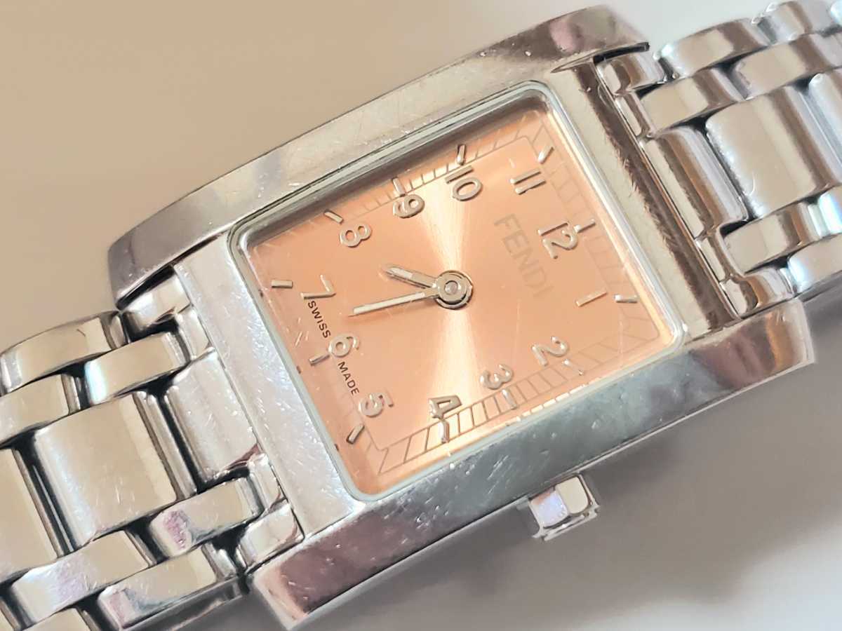 1円スタート☆FENDI フェンディ 高級レディースウォッチ【007-7000L-510】ピンクゴールドダイヤル 純正ブレス