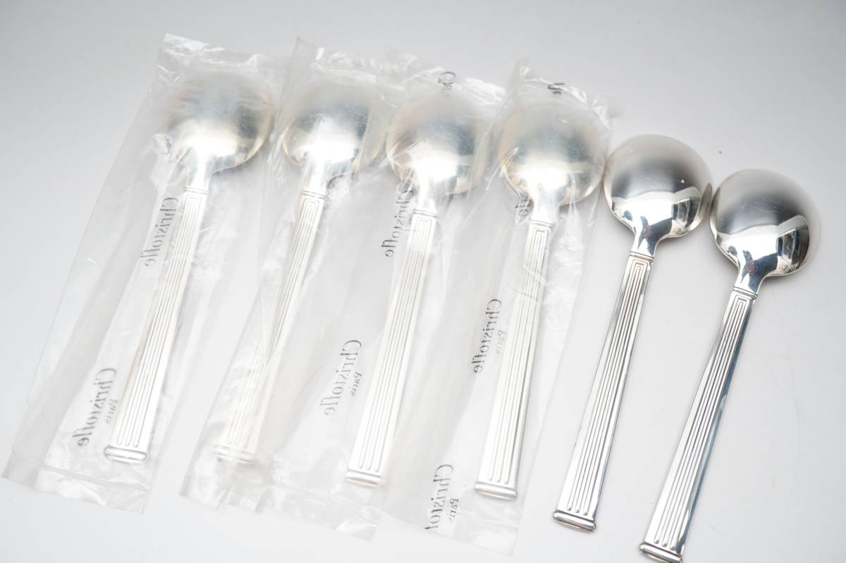 希少 美品 クリストフル マルリー コンソメスプーン 6点 ③Christofle クリストフル コンソメスプーン 6セット アンティーク