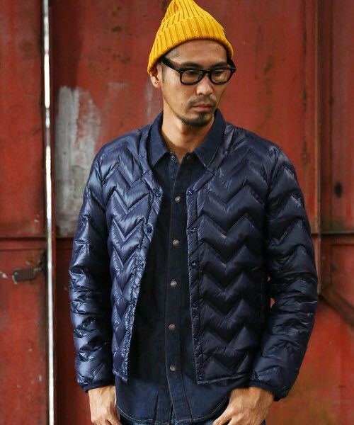 DUFFER ダファー シームレスインナーダウンジャケット ネイビー サイズ 