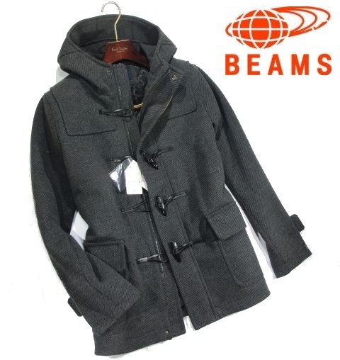 ※日11985新品▼ ビームス　BEAMS　ダッフルコート 【 M 】 チャコールグレー　コート　軽量　ポリエステル地Fメルトン