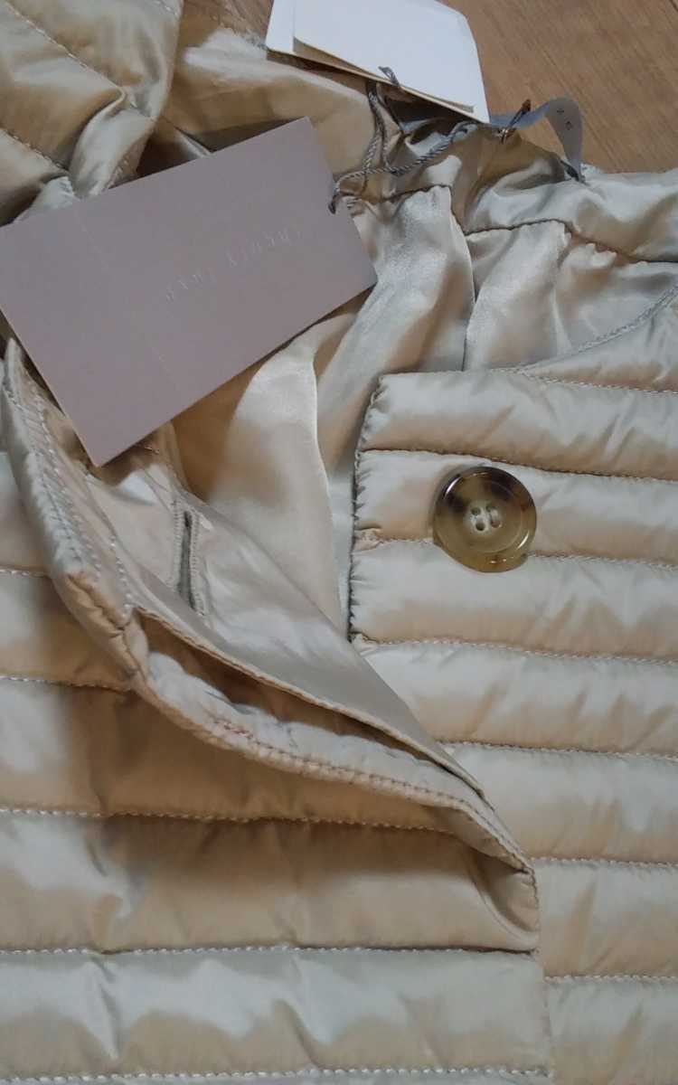 リネン ノーカラージャケット セオリーリュクス ベージュ サイズ38