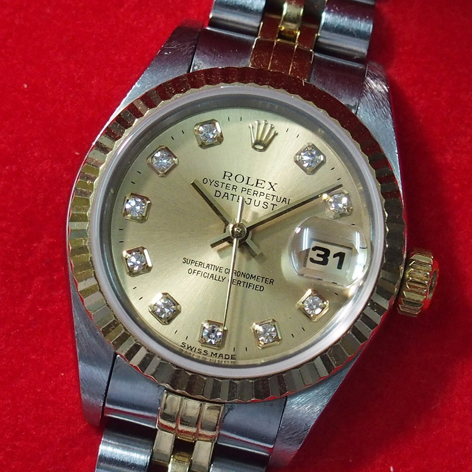 ☆新品未使用☆ROLEX DETE JUST コマ コンビ/YG×SS☆極上品☆ 1円 