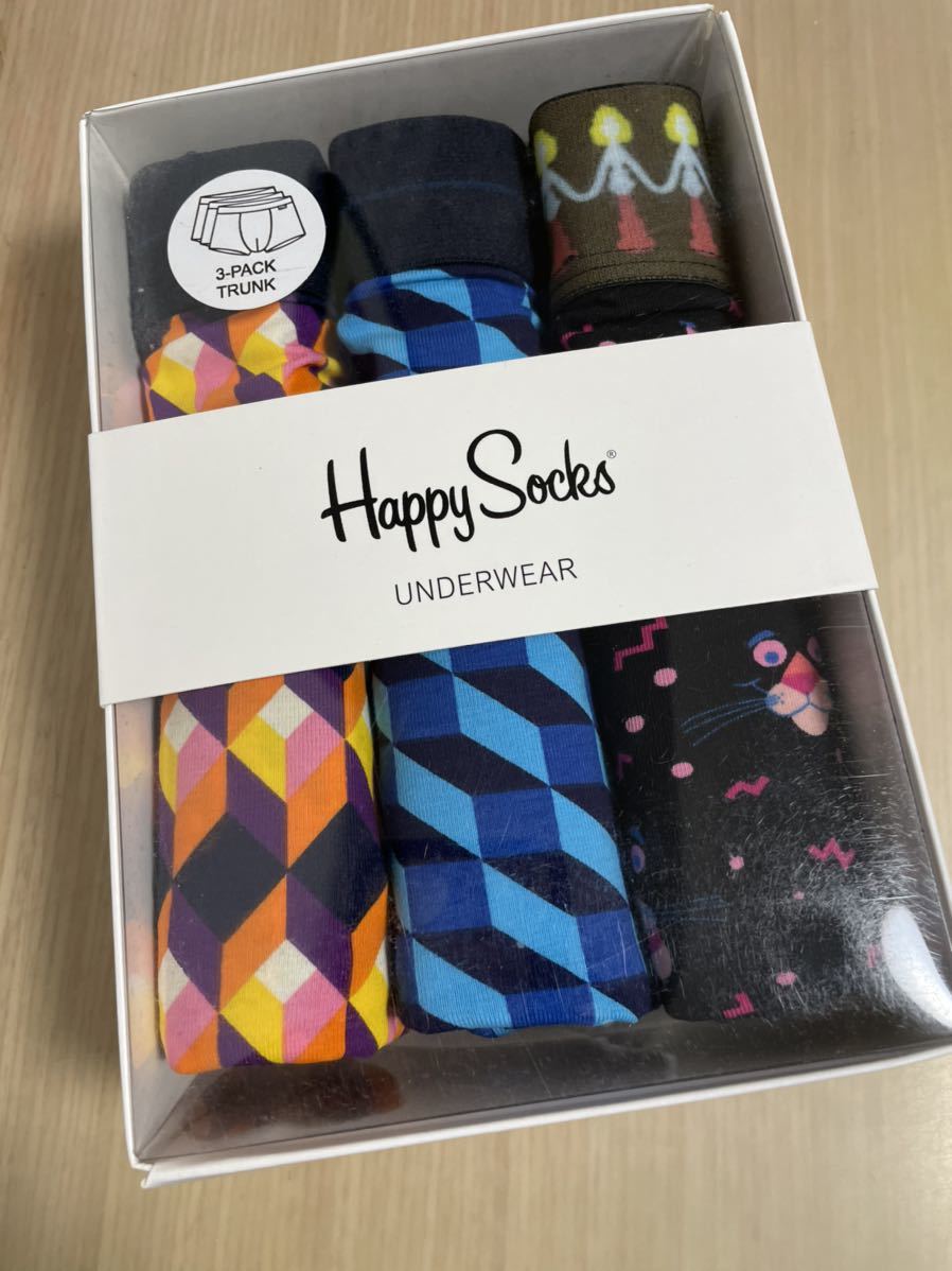 新品★ハッピーソックス★ボクサーパンツ★サイズS ４枚セット Happy ハッピーソックス ボクサーパンツ socks happy ボクサーパンツの