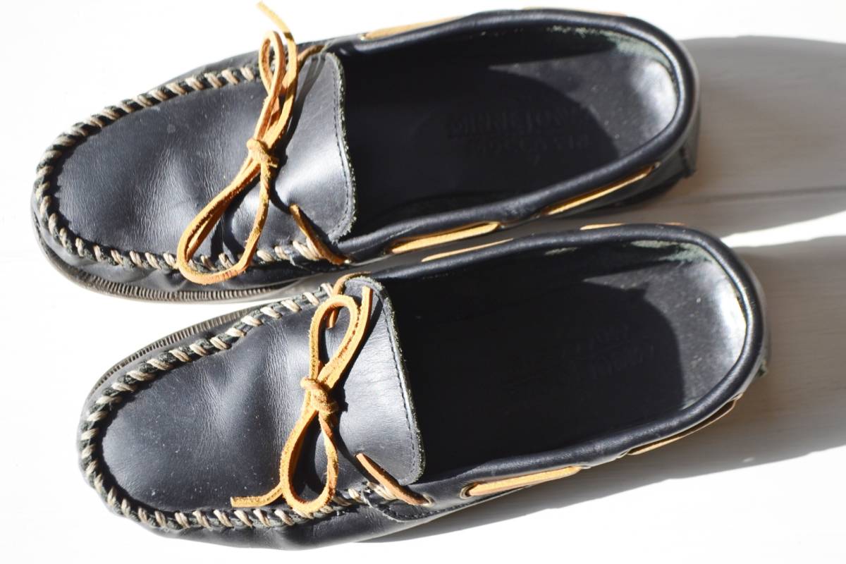 Minnetonka ミネトンカ メンズ モカシン レザーシューズ Us9 27 0cm ブラック 黒 本革 革靴 ミネトンカ 売買されたオークション情報 Yahooの商品情報をアーカイブ公開 オークファン Aucfan Com