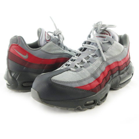 【人気定番，安い】 ナイキ NIKE AIR MAX 95 ESSENTIAL エアマックスエッセンシャル グレー/レッド 749766-025 US8 26ｃｍ 靴 メンズ(26.0cm)｜売買されたオークション情報、yahooの商品情報をアーカイブ公開 - オークファン 26.0cm