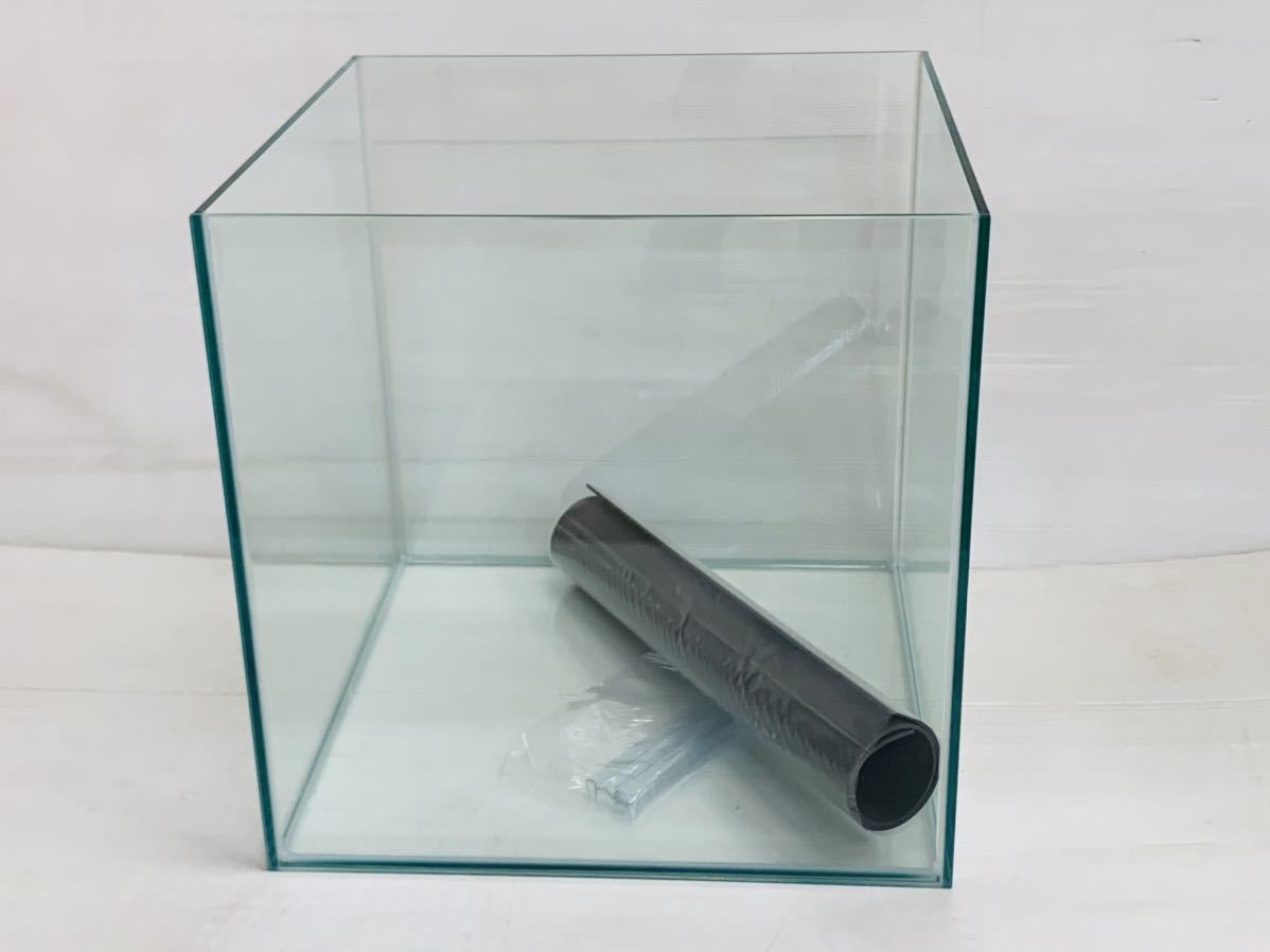 レア!オールガラス450キューブ水槽(450×450×450)クリアー 未使用品 熱帯魚、水草、爬虫類、小動物、金魚、らんちゅう飼育等に