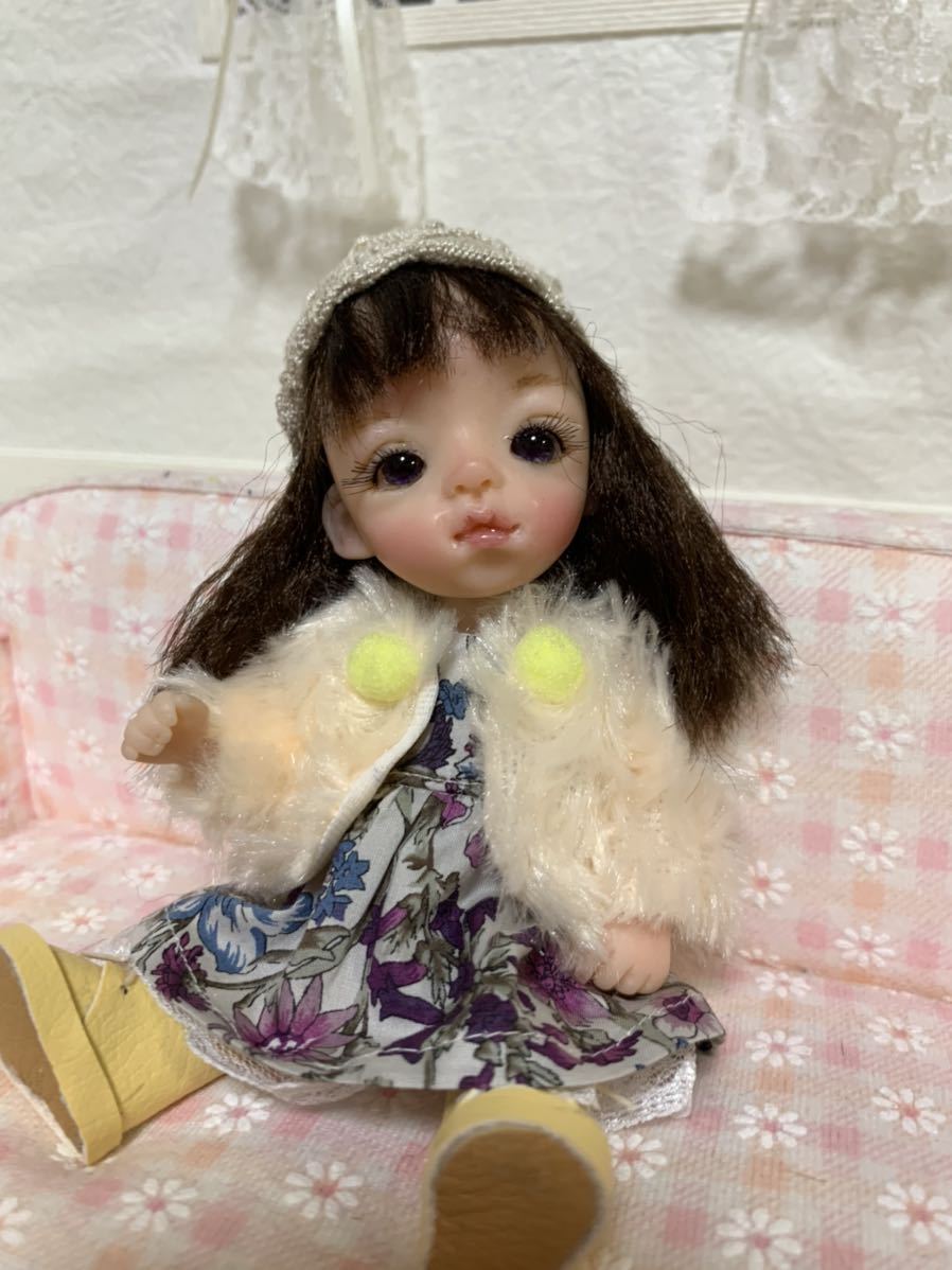 手作り人形 サーニット 樹脂粘土人形 創作人形 オール粘土の女の子①