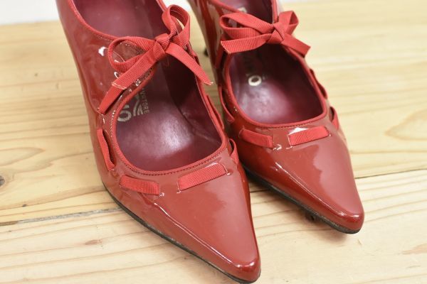 C6146 Salvatore Ferragamo サルヴァトーレ・フェラガモ ヒール レザー
