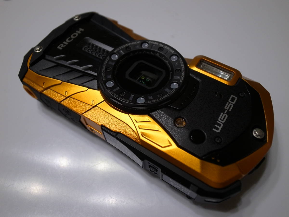 良品☆リコー RICOH WG-50 オレンジ☆元箱・取説付 #513 良品☆リコー