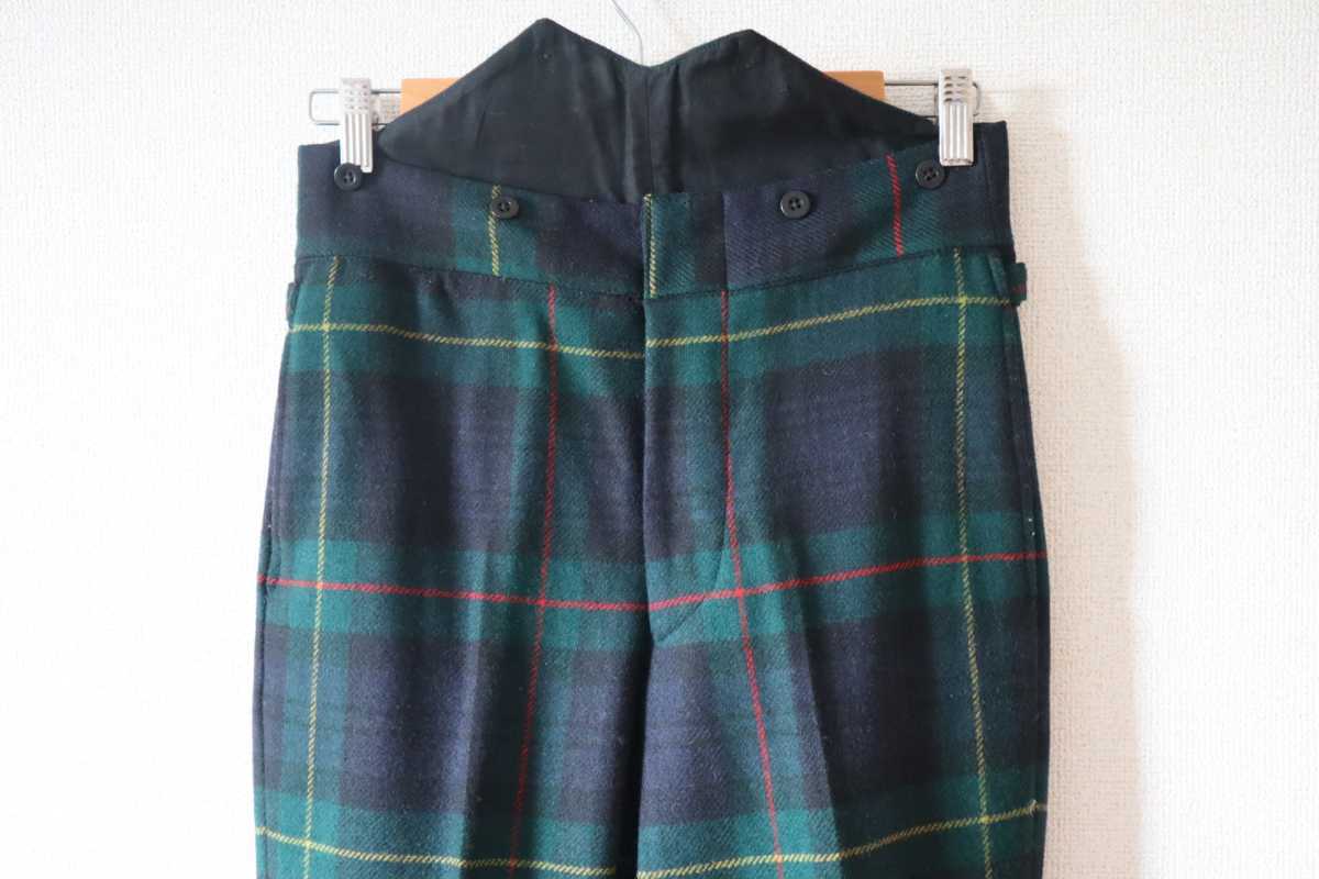 ANATOMICA TANGO PANTS MACKENZIE ENGLISH WOOL CHECK NAVY 38 
