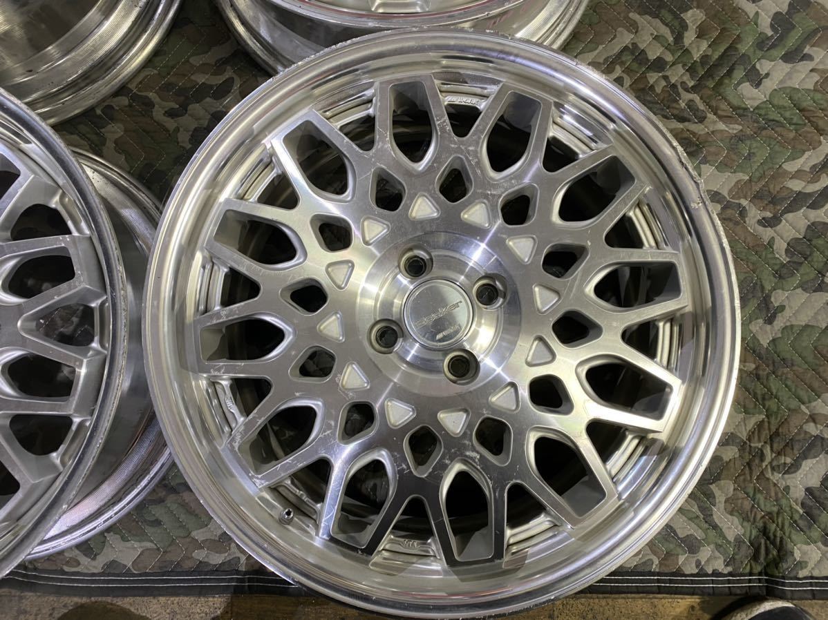 ワーク シーカー 18インチpcd100 4穴 ジャンク品 7.5j +45 8j +40 WORK