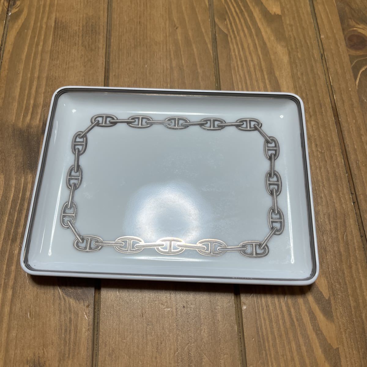 HERMES エルメス シェーヌダンクル スクエア インテリアトレイ