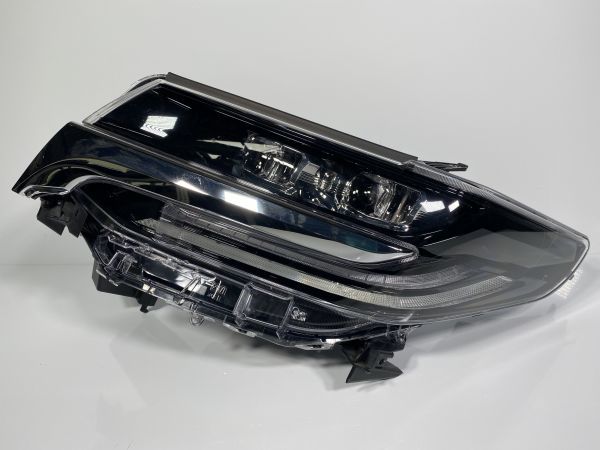 10252 極美品/破損なし アルファード AGH30W 後期 純正 左ヘッドライト LED ブラック 2眼 81185-58490/81185-58491 81150-58490 58-89 チ