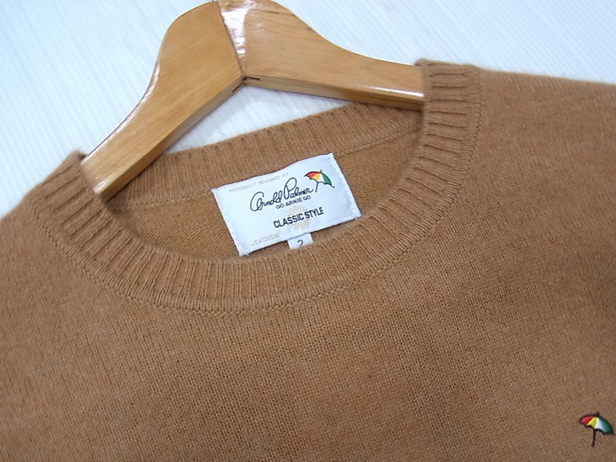 新品☆アーノルドパーマー カシミヤ100％ セーター クルーネック 