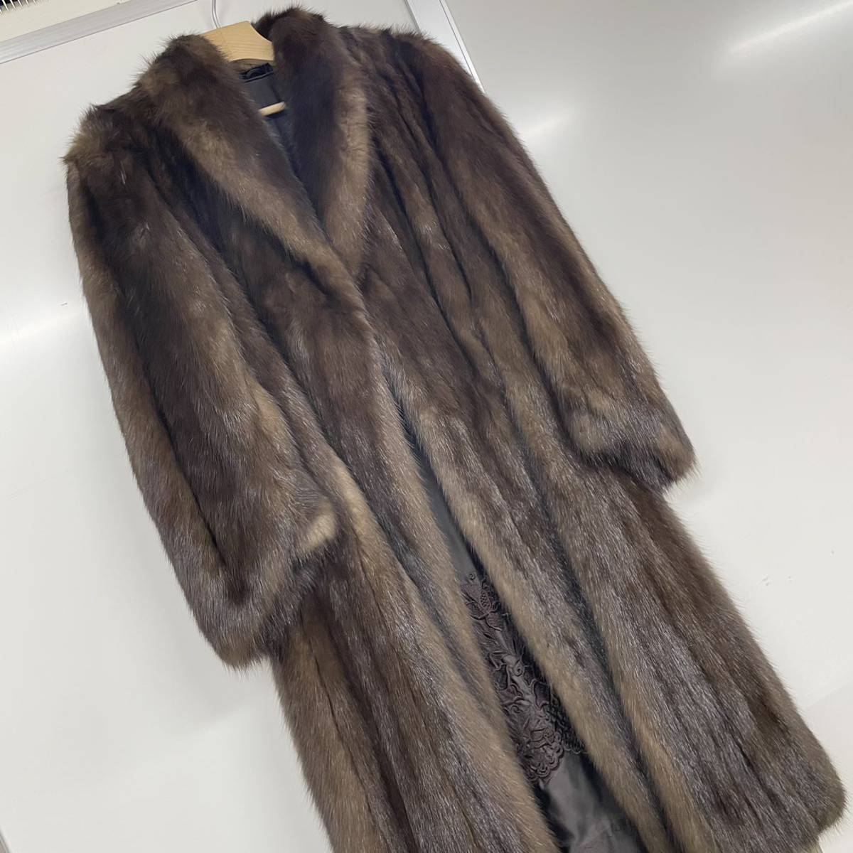 ☆美品☆ 高級 ロシアンセーブル ロングコート アウター 毛皮コート