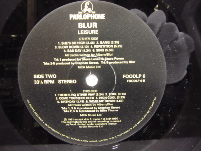 Blur Leisure - | ブラー BLUR FOODLP6073-02407 leisure. LPレコード
