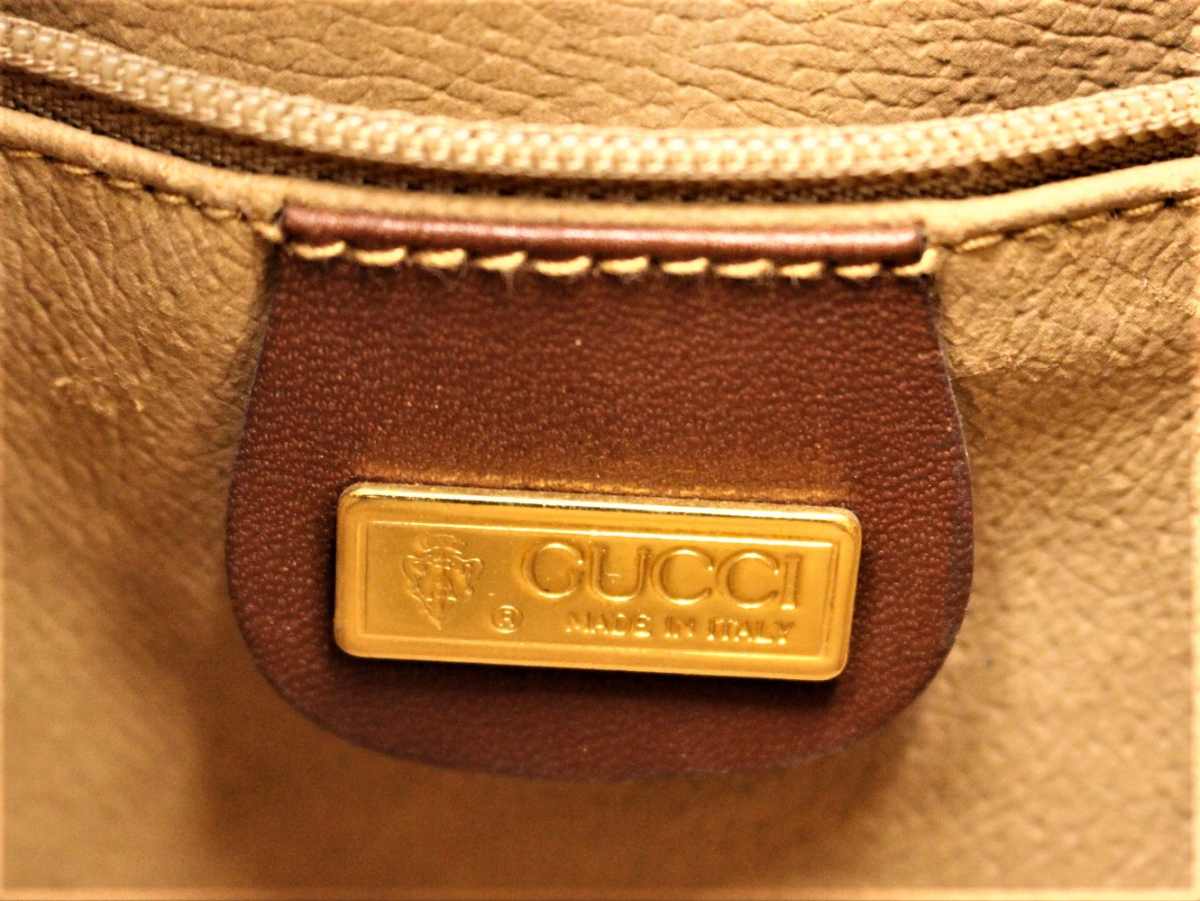 GUCCI グッチ オールドグッチ PVCレザー 巾着型 ショルダーバッグ 