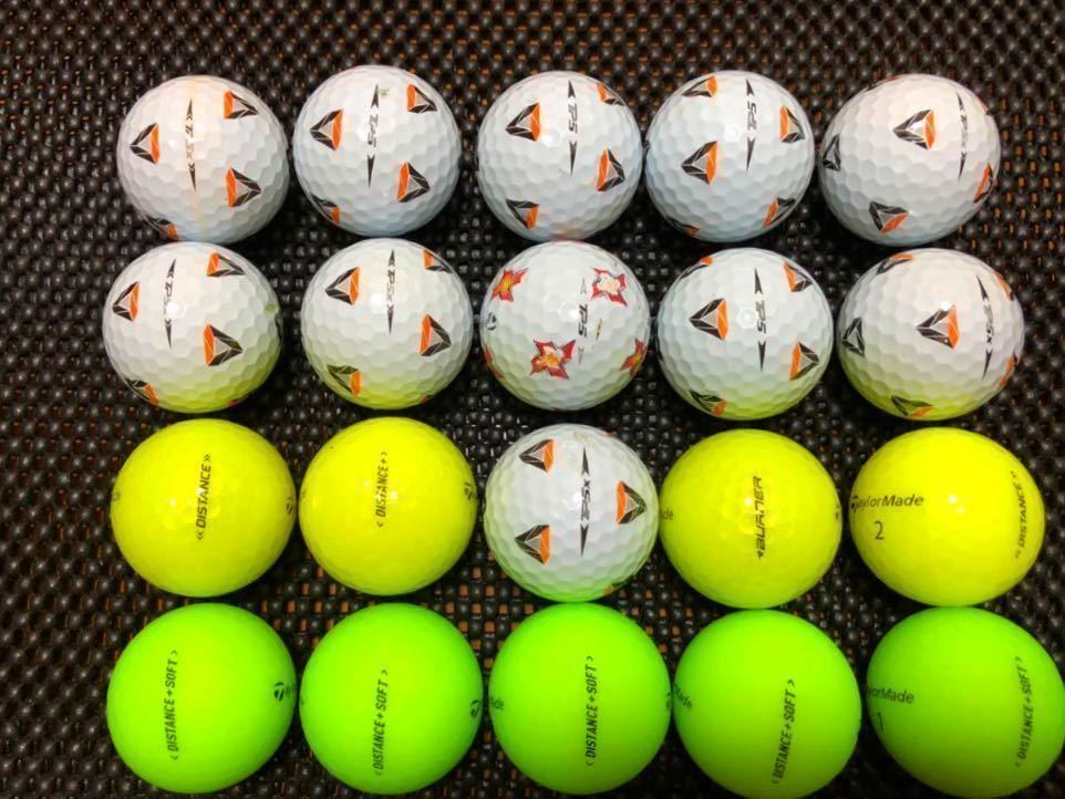 ■ TaylorMade TP5 Pix　DISTANCE +SOFTの混合ロストボール20球■★送料無料で出品★_3