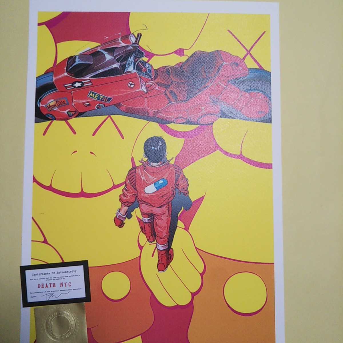 DEATH NYC 世界限定100枚 アートポスター アキラ AKIRA カウズ kaws 