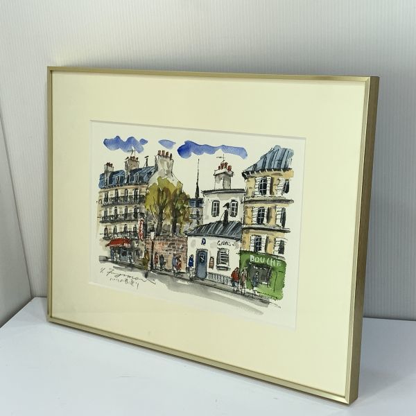 パリ風景画家 藤森悠二パリ フランス街中風景 モンマルトル油彩6号