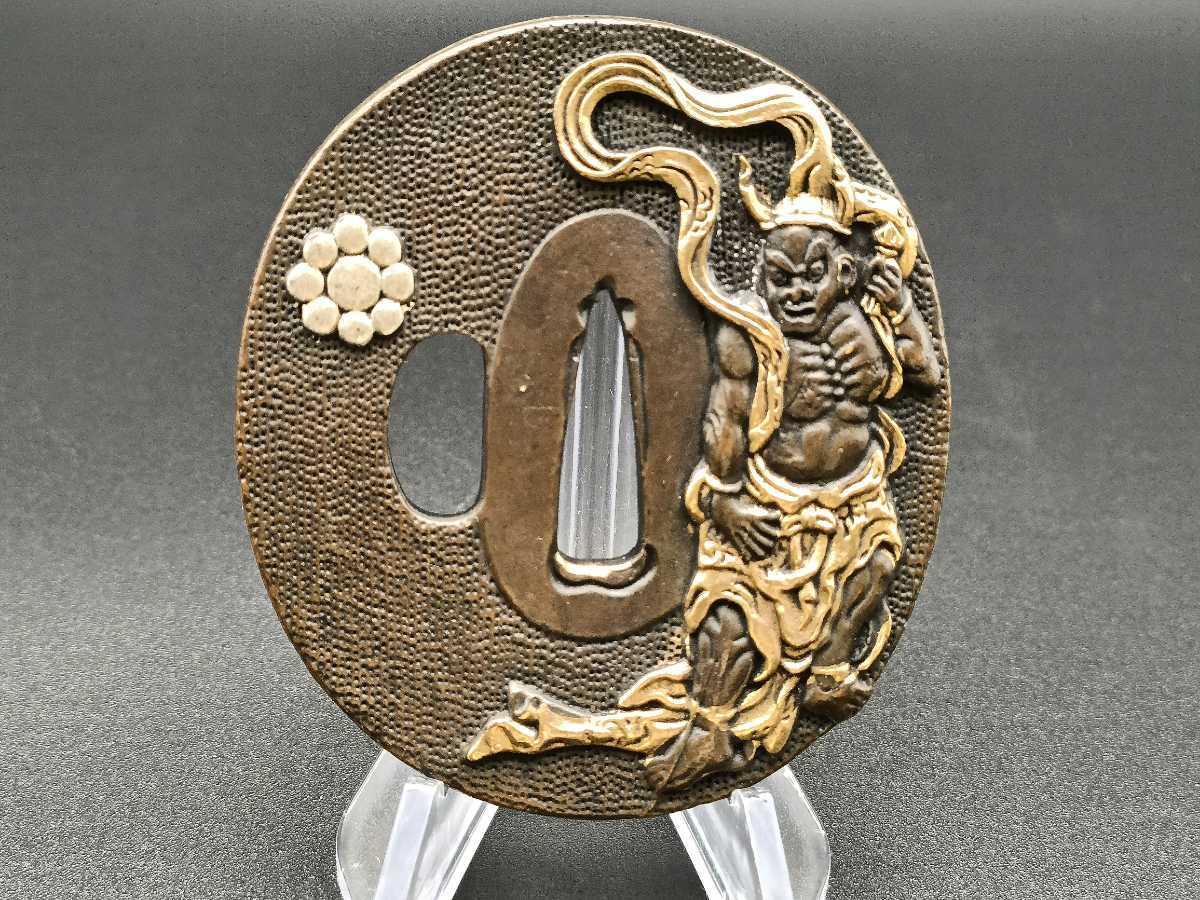 名刀に付随赤銅献上金覆輪鍔 名刀に付随赤銅献上金覆輪鍔 名刀に付随赤銅献上金覆輪鍔 名刀に付随
